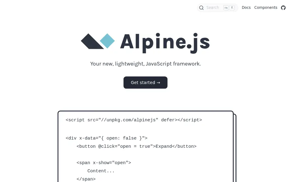 Preview of Alpine.js