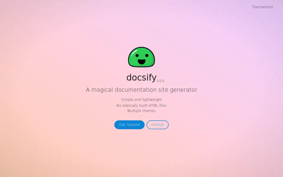Preview of docsify