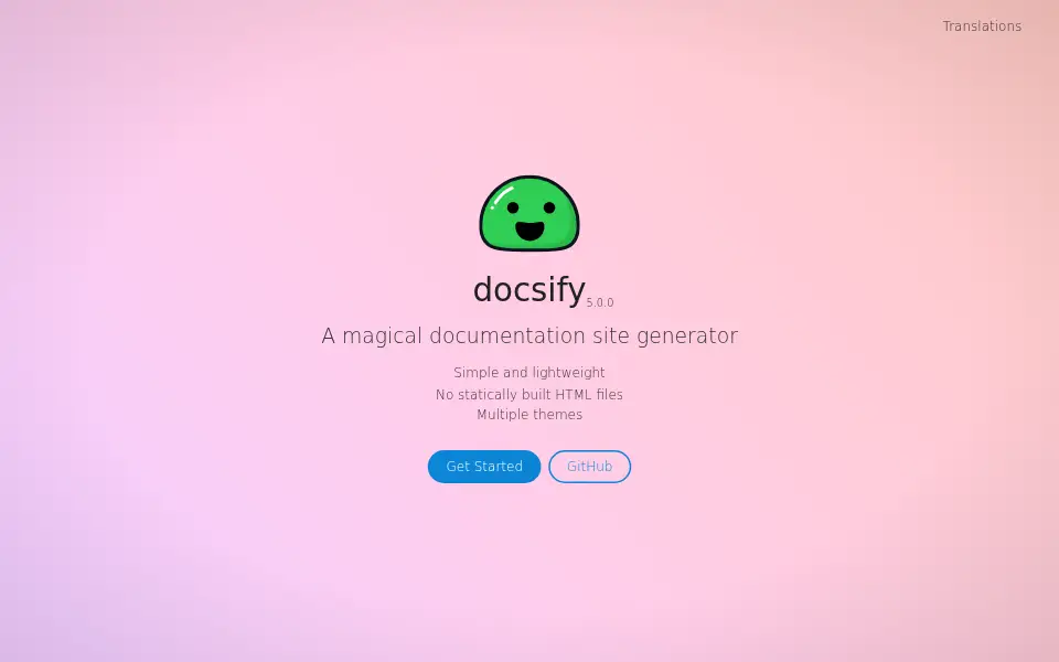 Preview of docsify