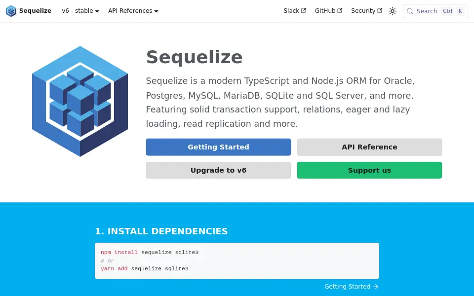 Preview of Sequelize
