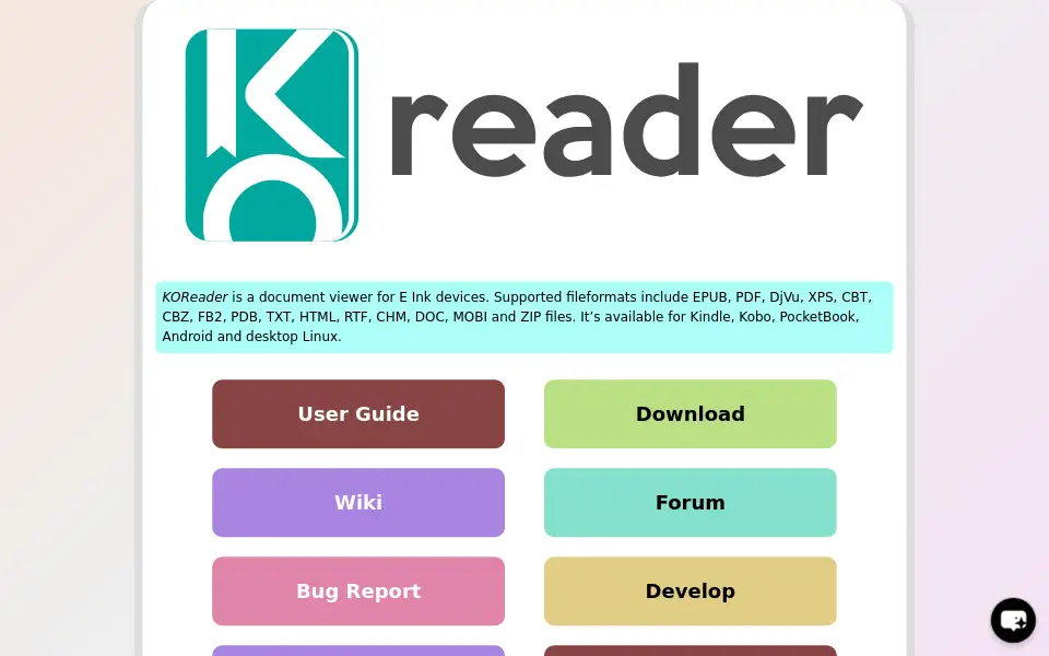 Preview of KOReader