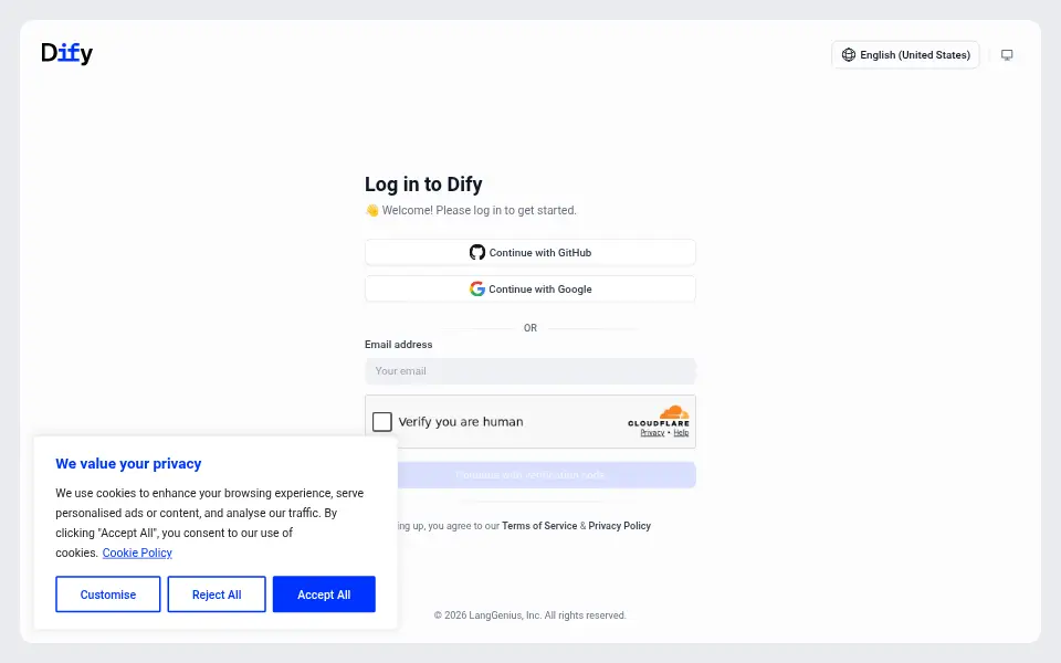 Preview of Dify