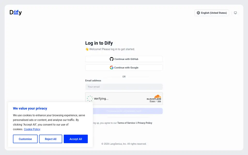Preview of Dify