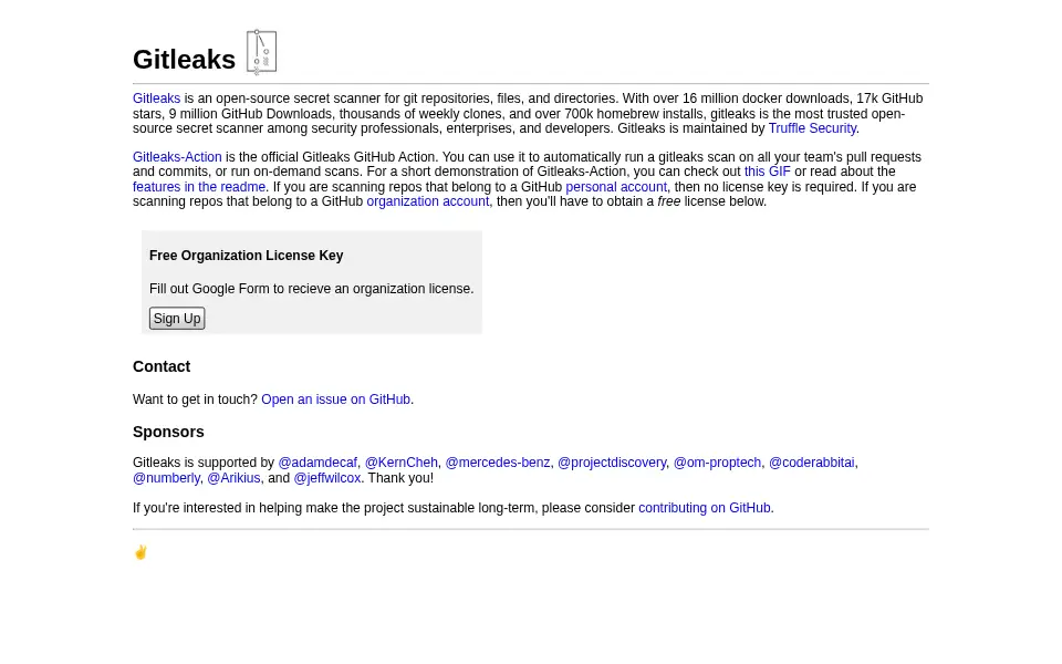 Preview of Gitleaks