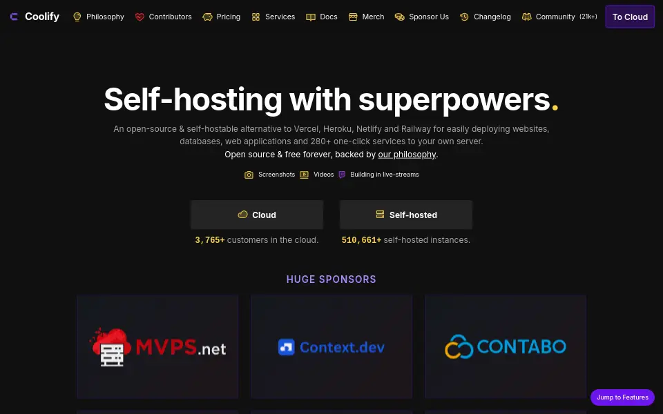 Preview of Coolify