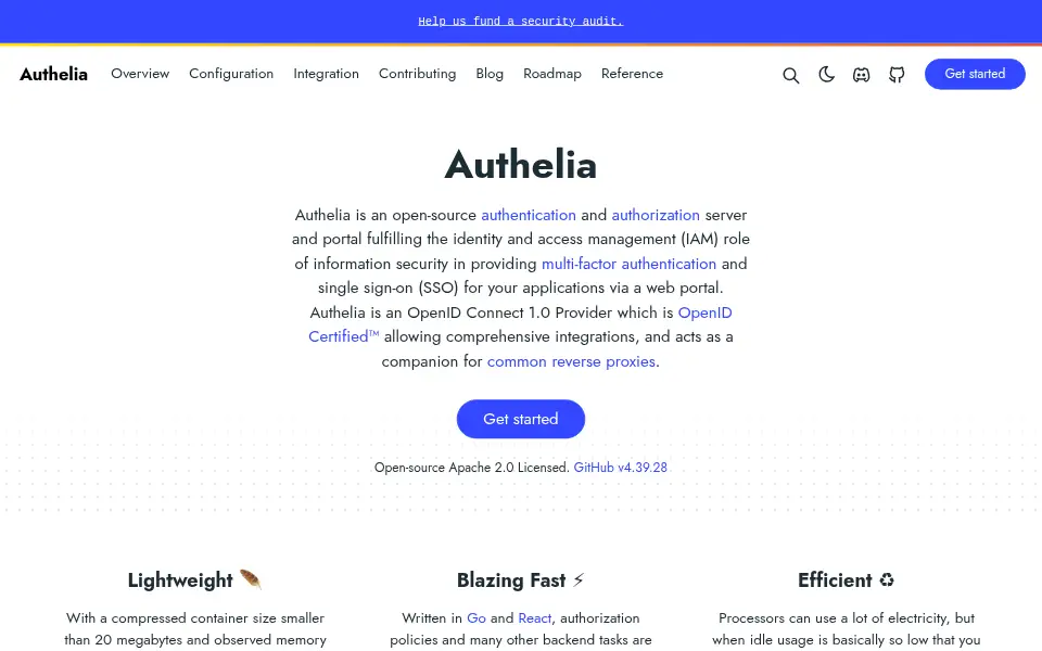 Preview of Authelia