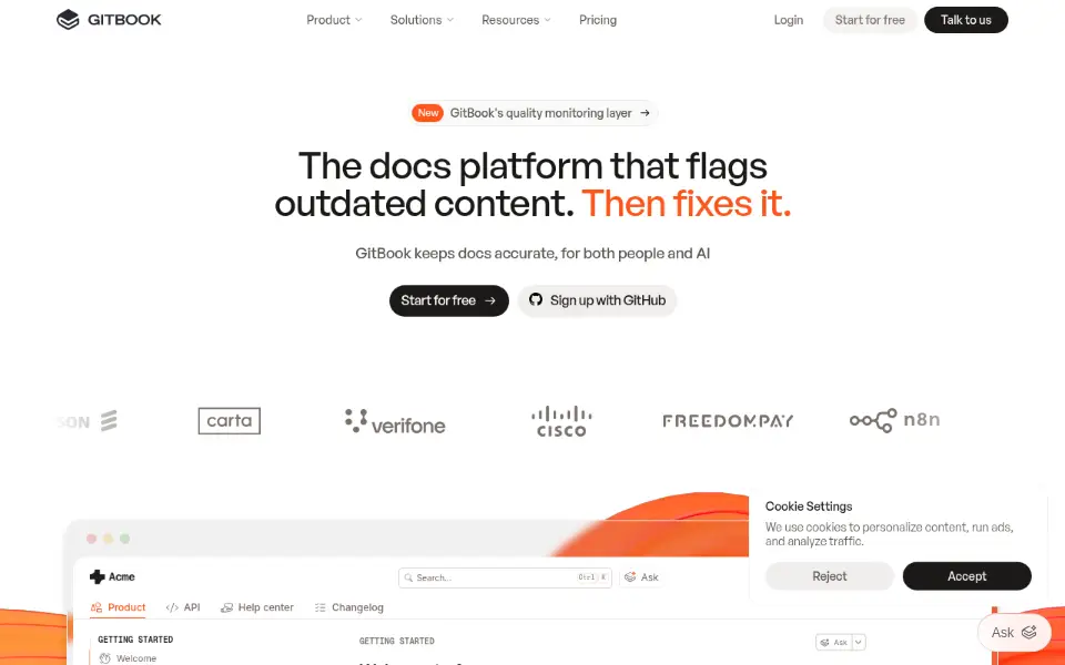Preview of GitBook