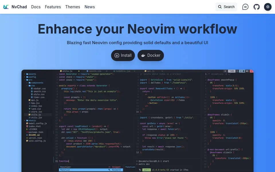 Preview of NvChad