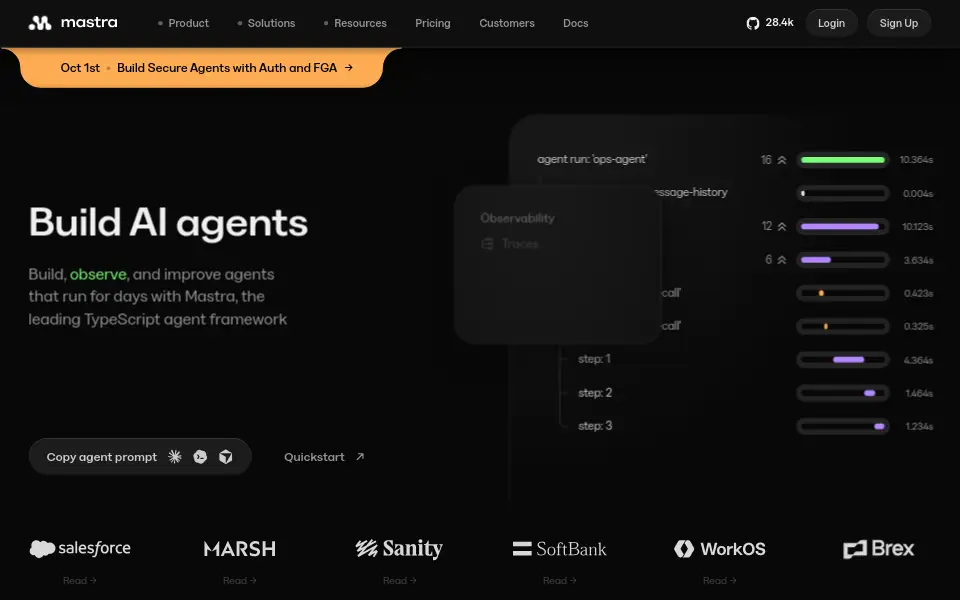 Preview of Mastra