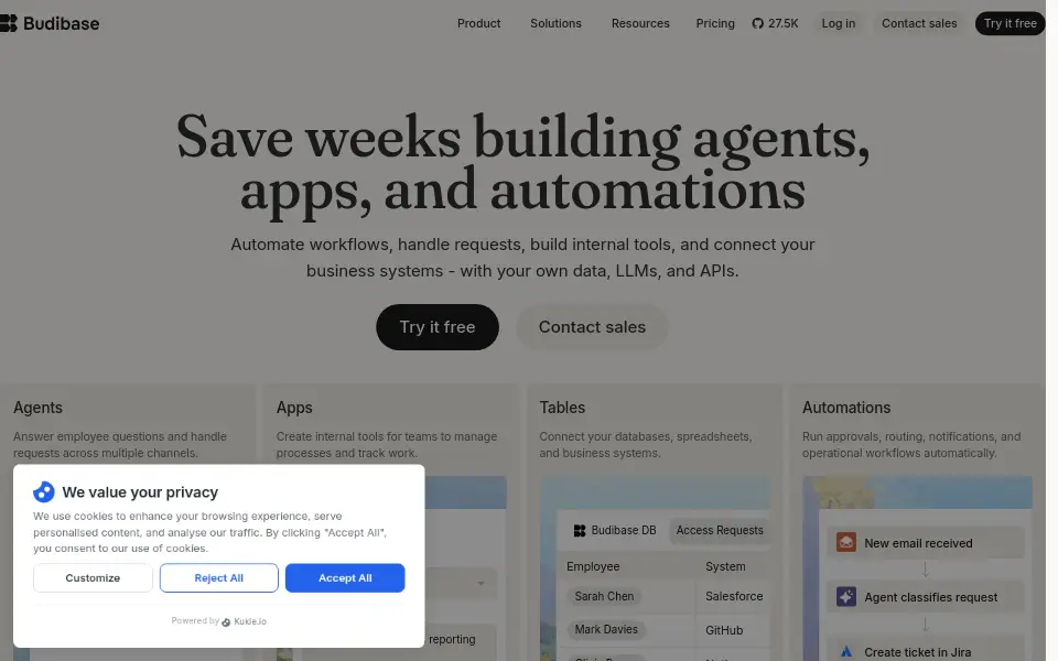 Preview of Budibase