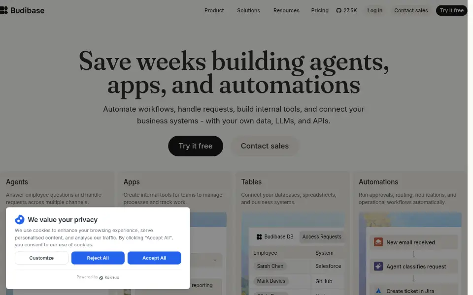 Preview of Budibase