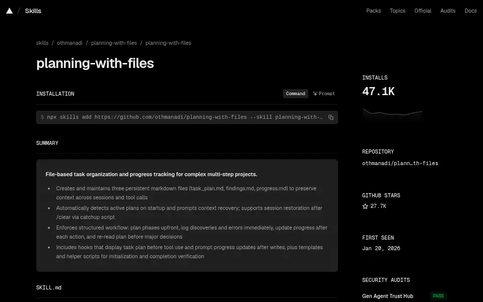 Preview of Planning with Files