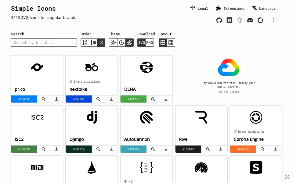 Preview of Simple Icons