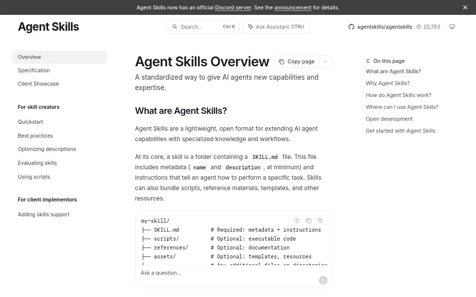 Preview of Agent Skills Spec