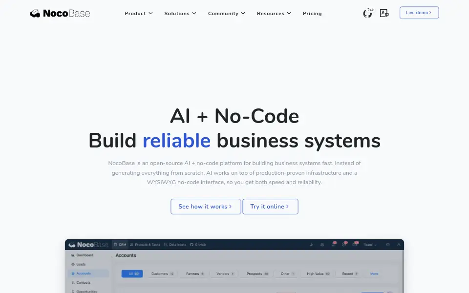 Preview of NocoBase