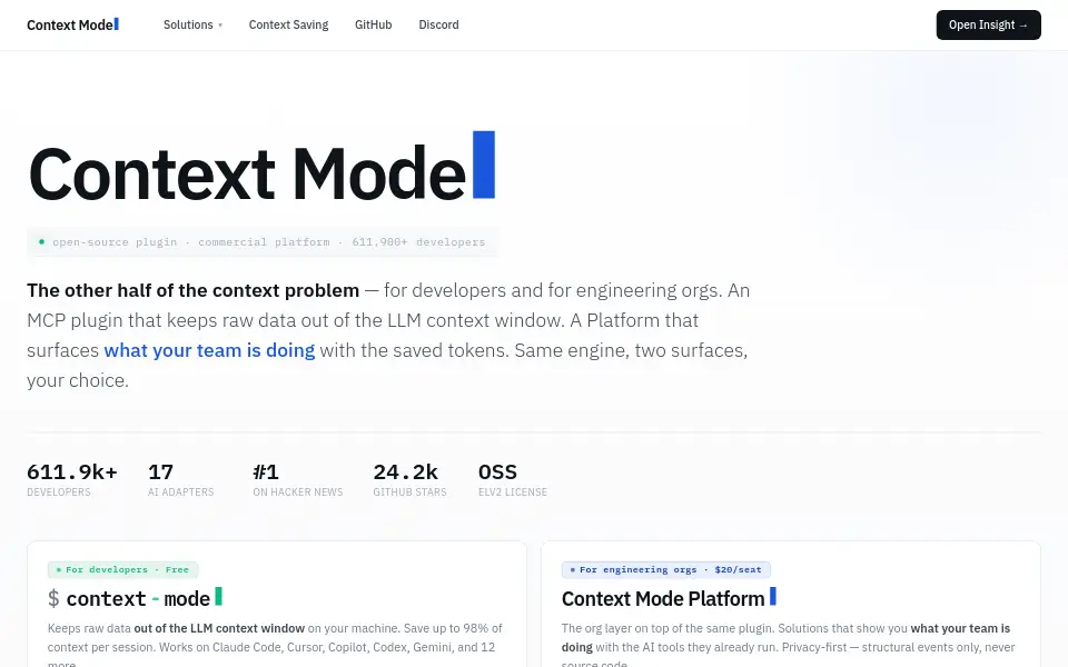 Preview of Context Mode