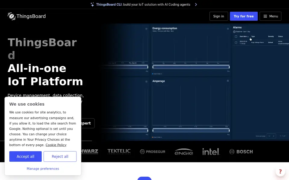 Preview of ThingsBoard