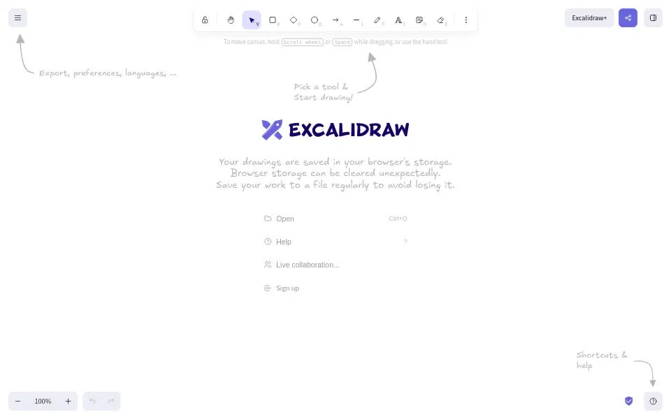 Preview of Excalidraw