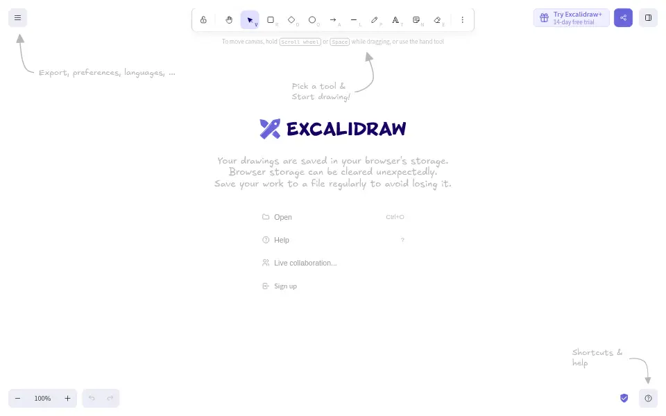 Preview of Excalidraw