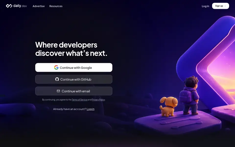 Preview of daily.dev