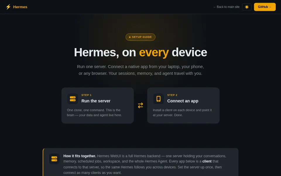 Preview of Hermes WebUI