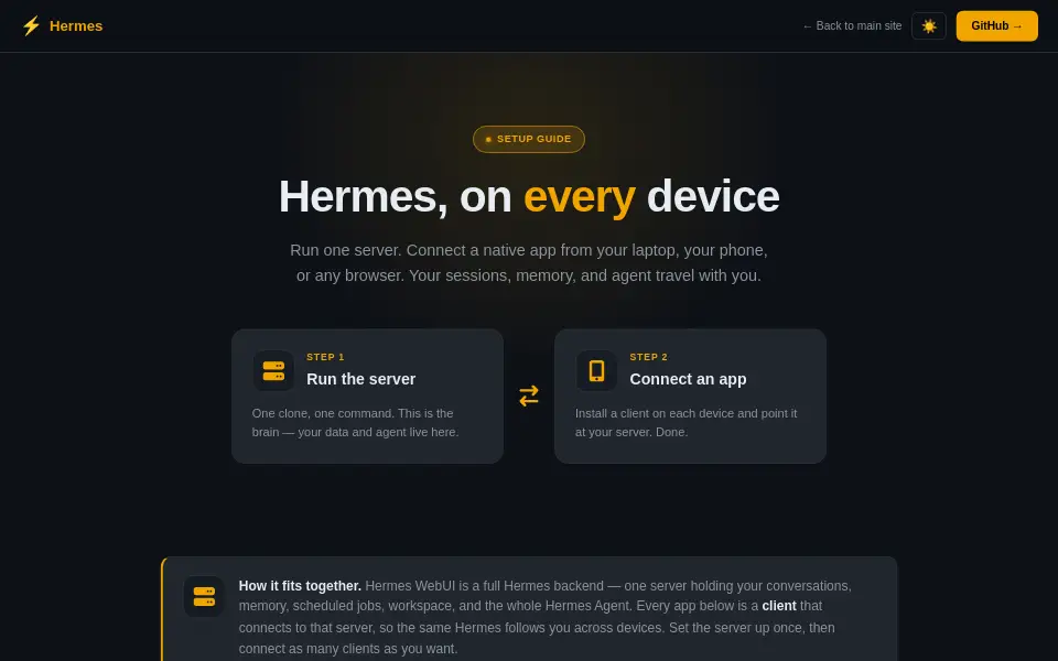 Preview of Hermes WebUI