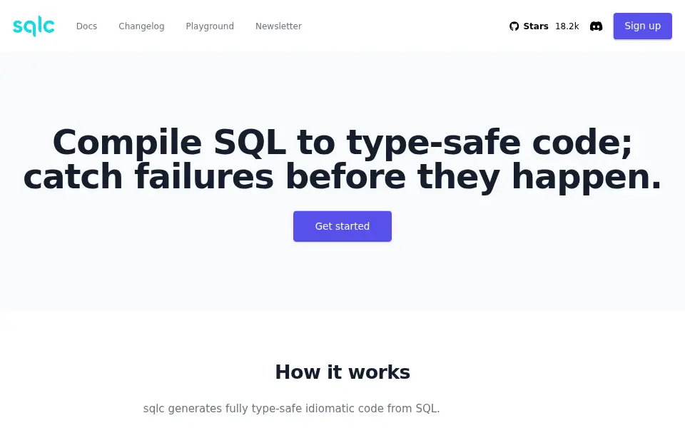 Preview of sqlc