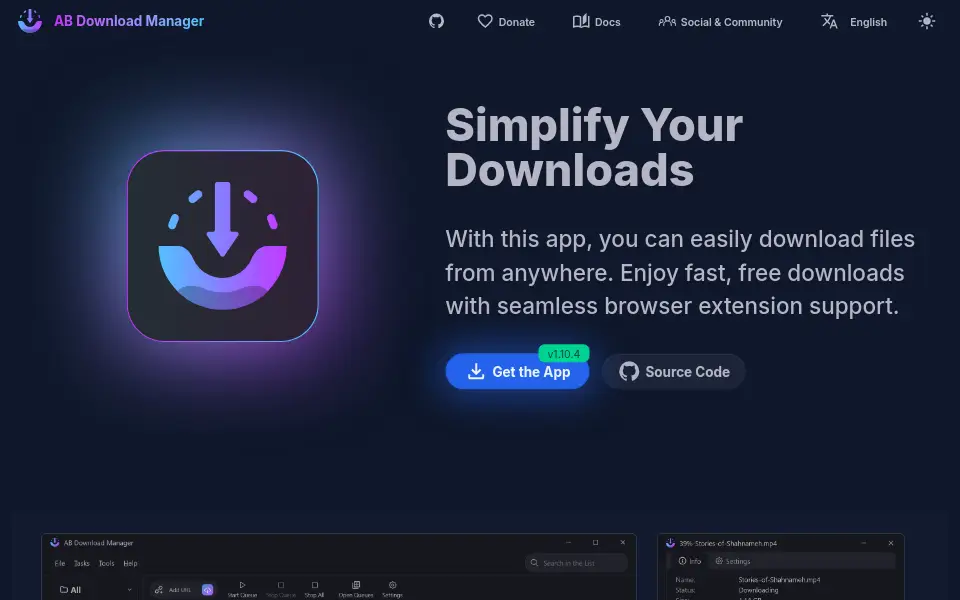 Preview of AB Download Manager