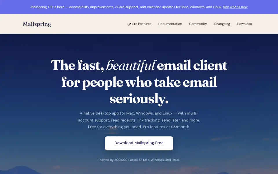 Preview of Mailspring