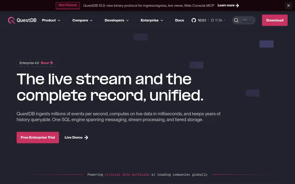 Preview of QuestDB