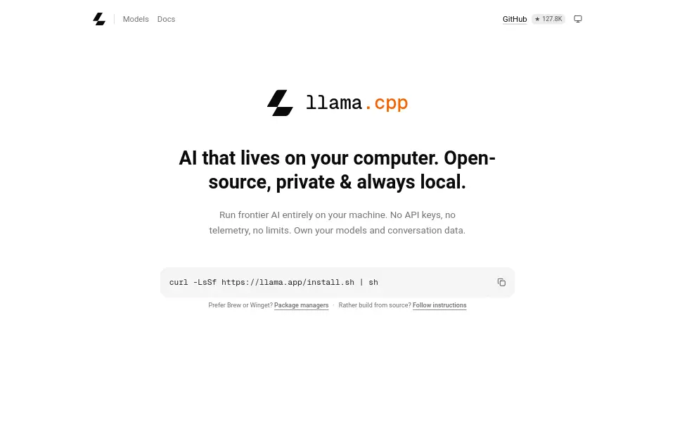 Preview of llama.cpp