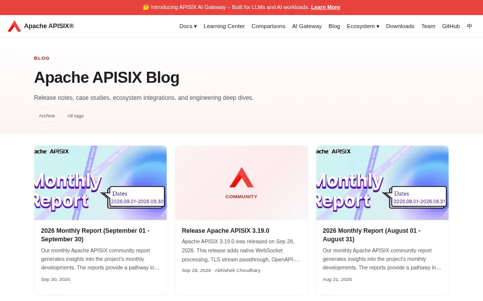 Preview of Apache APISIX