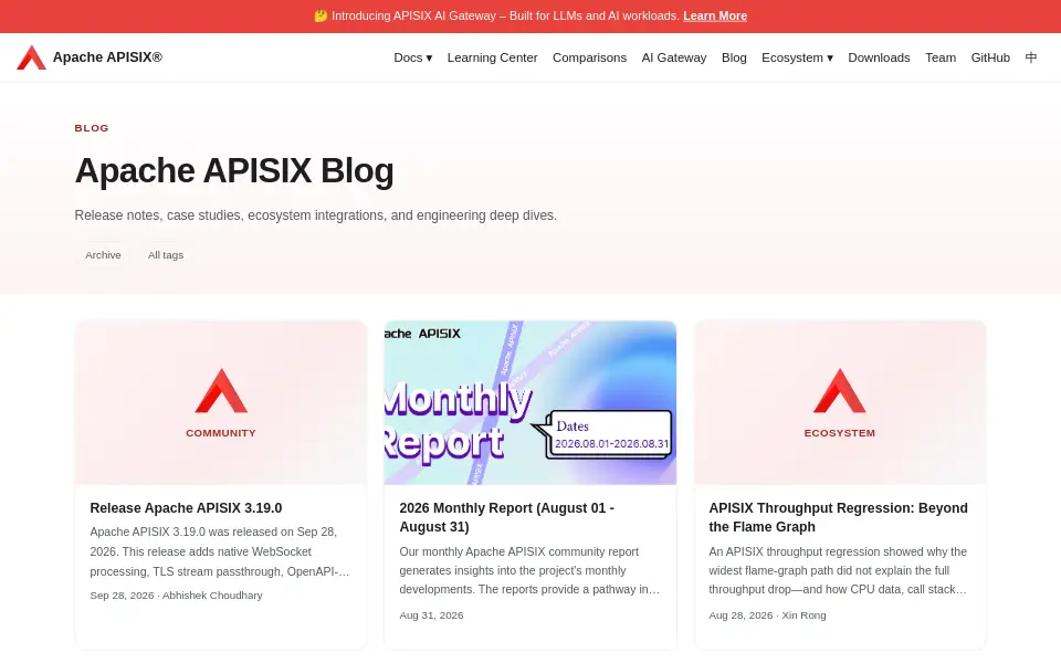 Preview of Apache APISIX