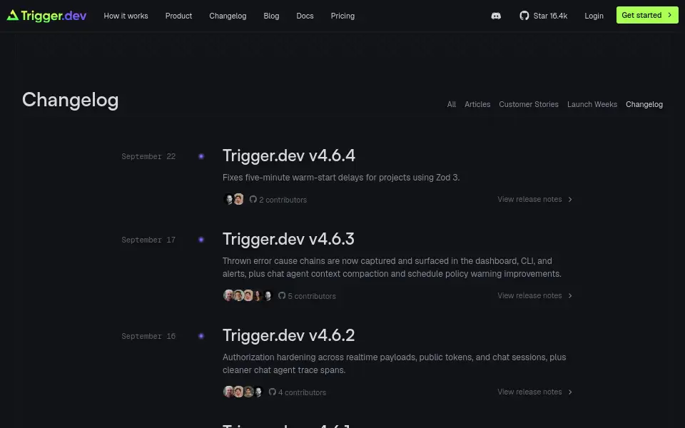 Preview of Trigger.dev