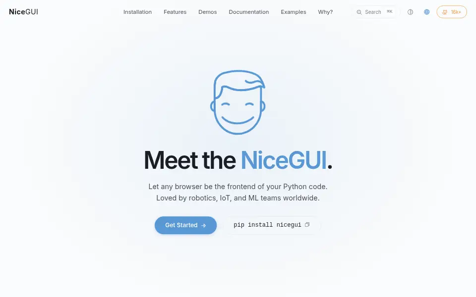Preview of NiceGUI