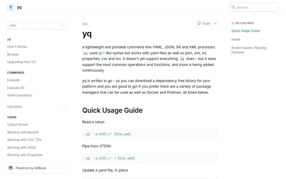 Preview of yq