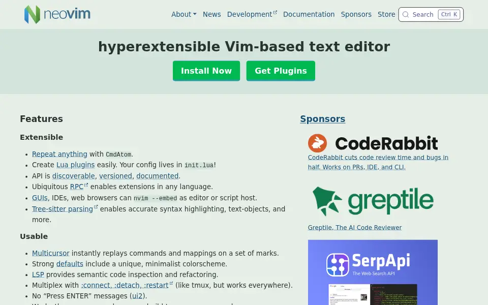 Preview of Neovim