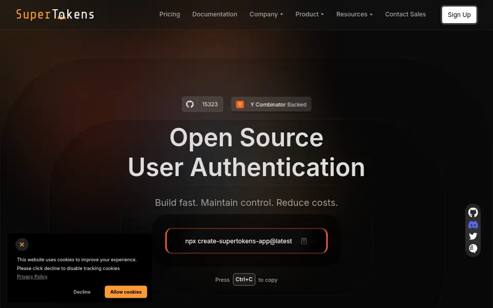Preview of SuperTokens
