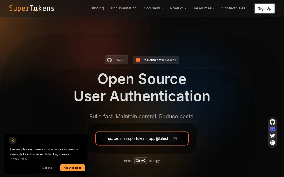 Preview of SuperTokens