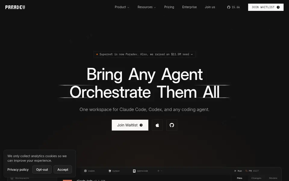 Preview of Superset (agent IDE)