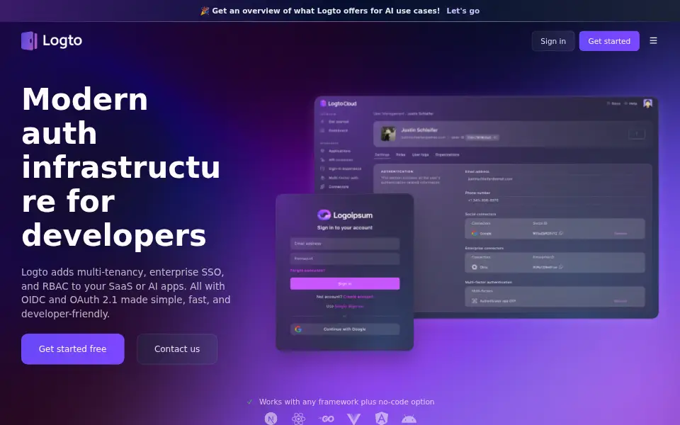 Preview of Logto