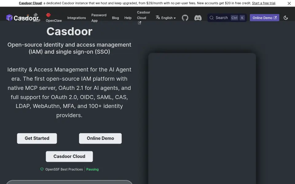 Preview of Casdoor