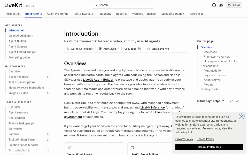 Preview of LiveKit Agents