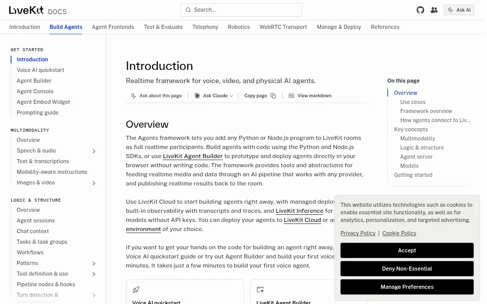 Preview of LiveKit Agents