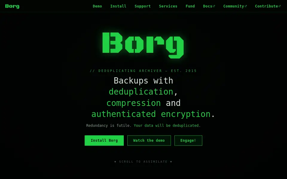 Preview of BorgBackup