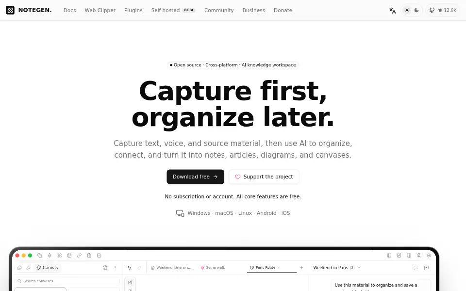 Preview of NoteGen