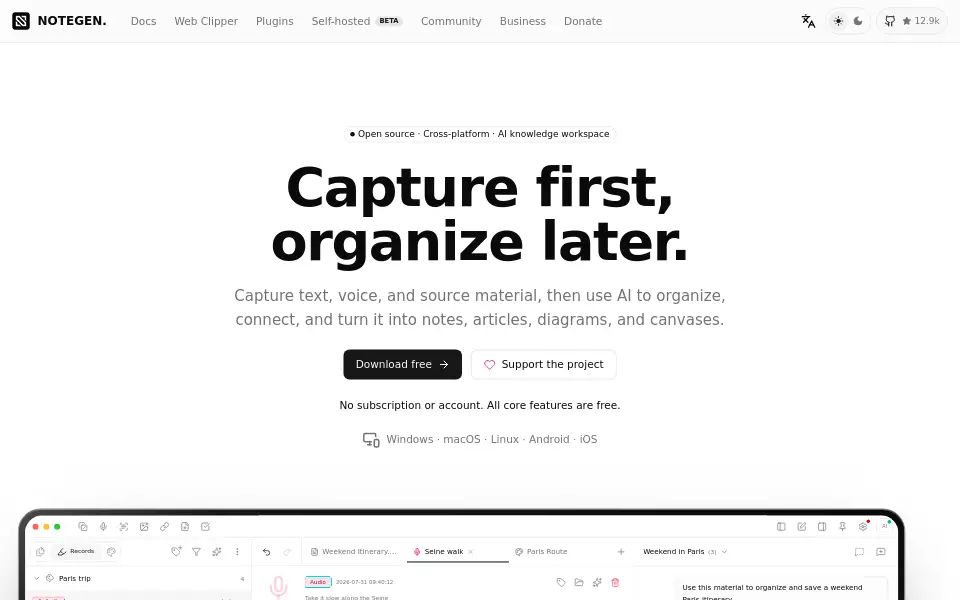Preview of NoteGen