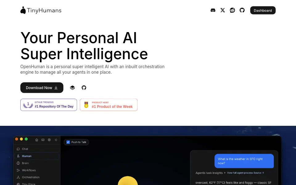 Preview of OpenHuman