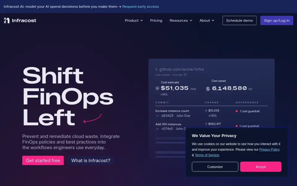 Preview of Infracost