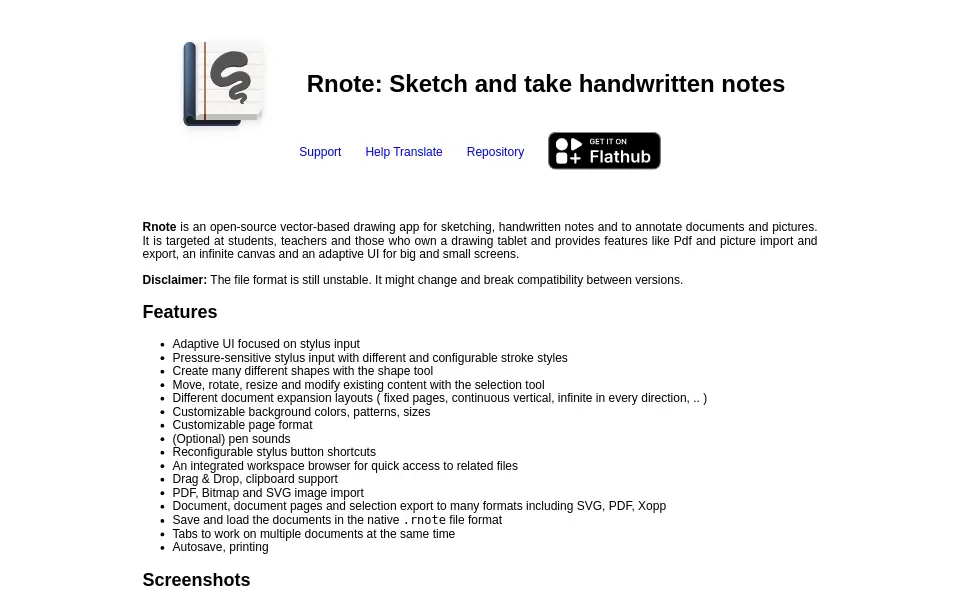 Preview of Rnote